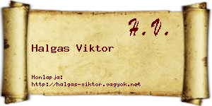 Halgas Viktor névjegykártya